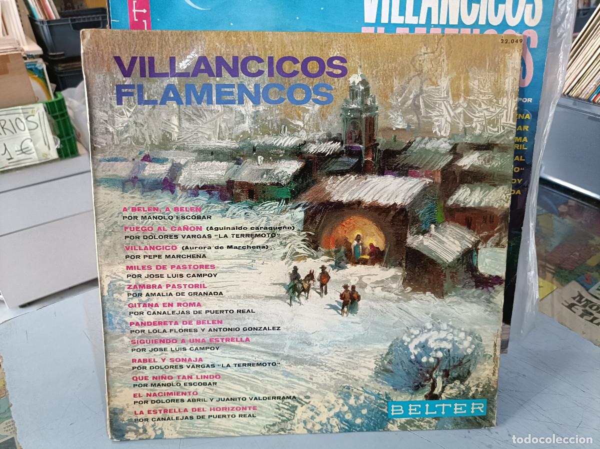 Vinyl records: Villancicos Flamencos - Manolo Escobar, Pepe Marchena, Lola Flores, ... - LP. sello Belter 1966