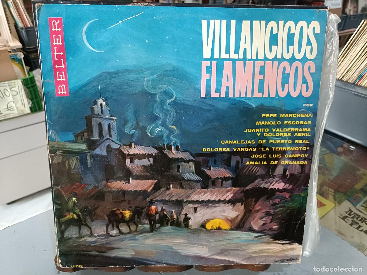 Vinyl records: Villancicos Flamencos - Pepe Marchena, Manolo Escobar, Amalia de Granada, ... - LP. Belter 1964