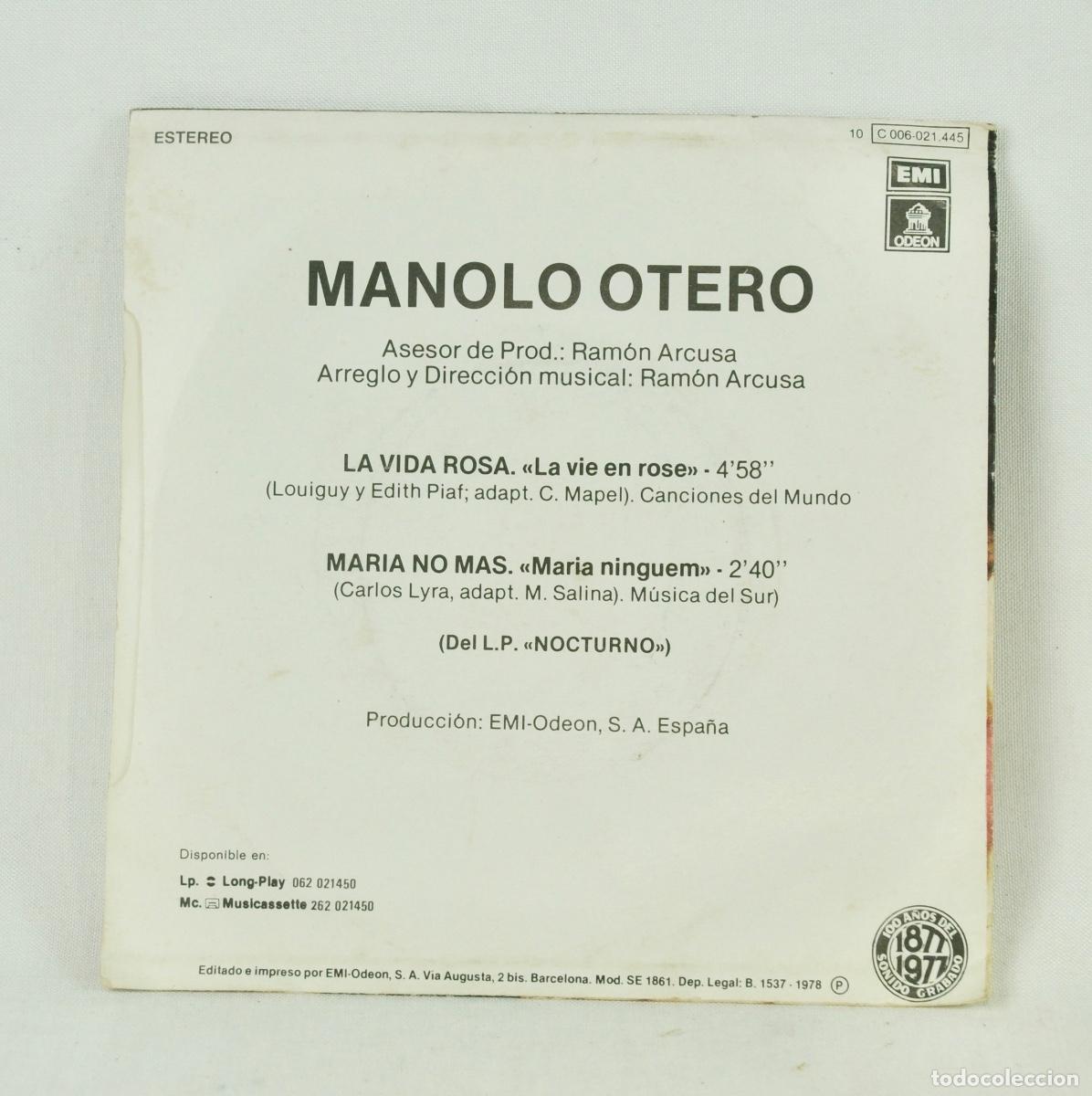 Discos de vinilo: Manolo Otero - La vida rosa - Foto 2