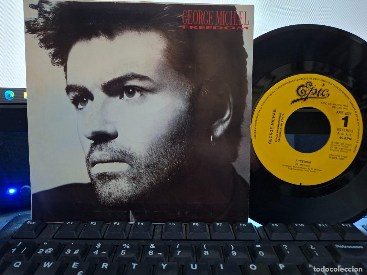 Discos de vinilo: GEORGE MICHAEL - FREEDOM - SINGLE DE VINILO PROMOCIONAL EDICION ESPA&Ntilde;OLA - C-49