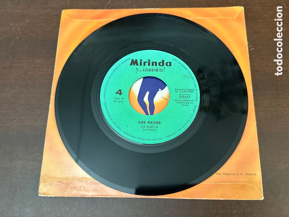 Discos de vinilo: DISCO MIRINDA Y.. M&Uacute;SICA. LOS PAYOS. N&Uacute;M. 4. - Foto 3
