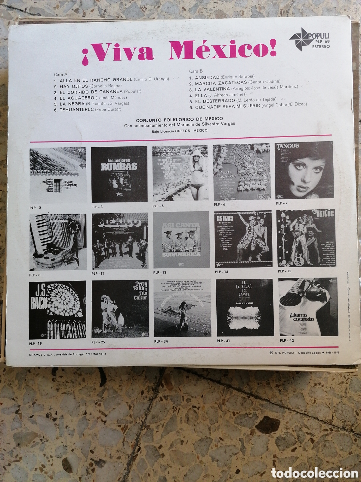 Discos de vinilo: LP VIVA MEXICO 1975 ESPA&Ntilde;A EX - Foto 2