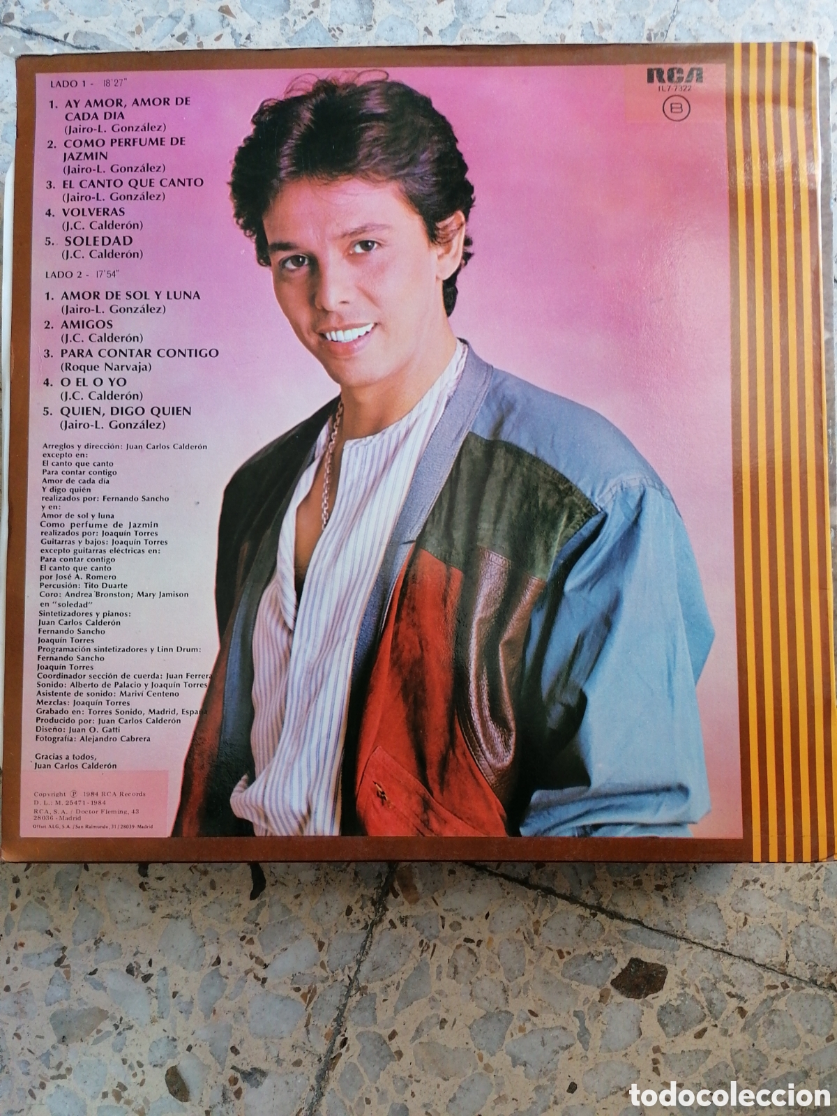 Discos de vinilo: LP JAIRO AMOR DE CADA DIA 1984 INSERT EX - Foto 2
