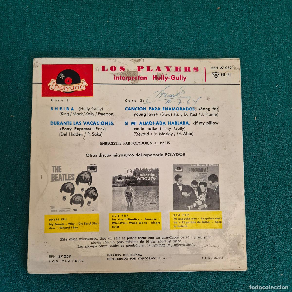 Discos de vinilo: Los Players &ndash; Interpretan Hully-Gully - Foto 2