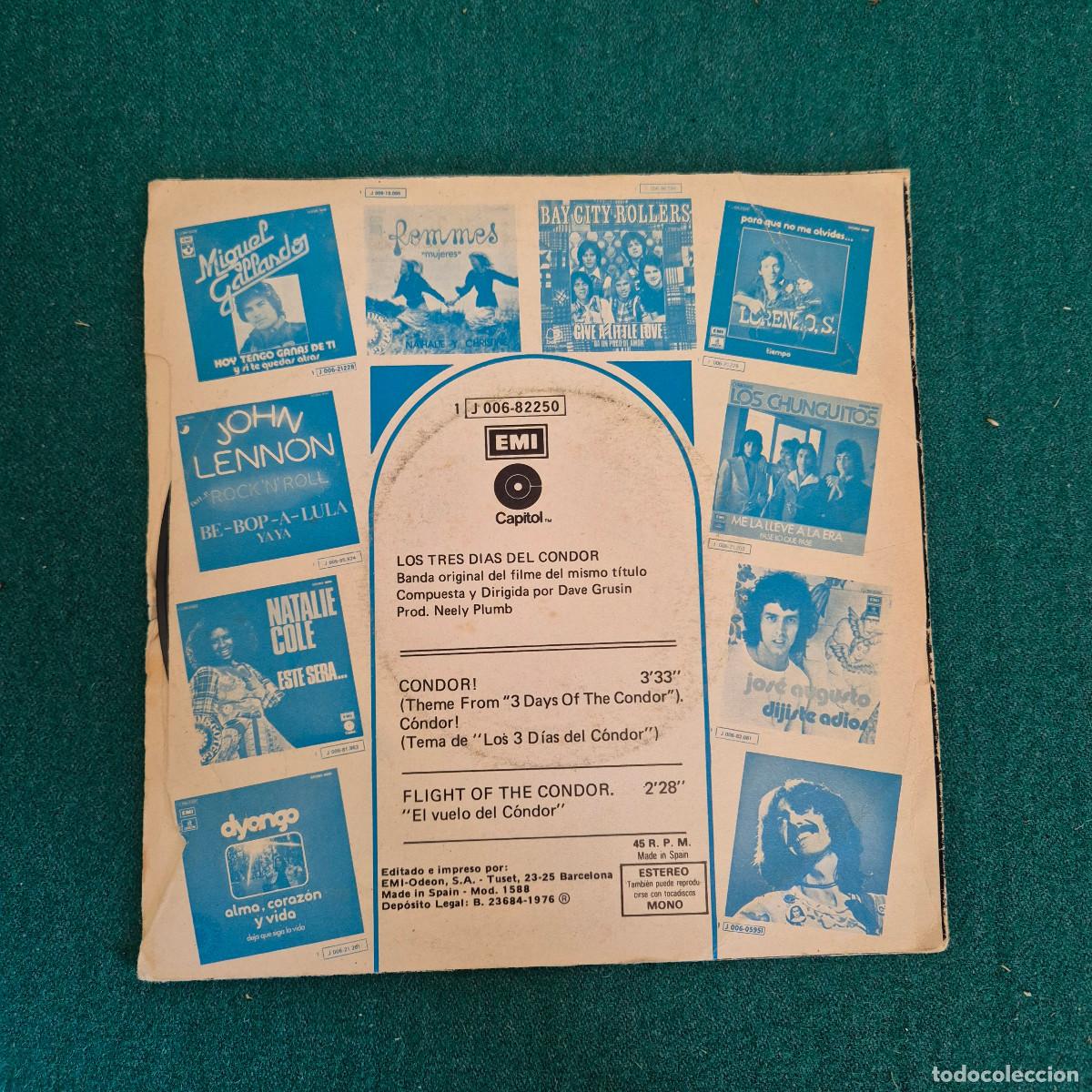 Discos de vinilo: Dave Grusin &lrm;&ndash; Los Tres Dias Del Condor - Foto 2