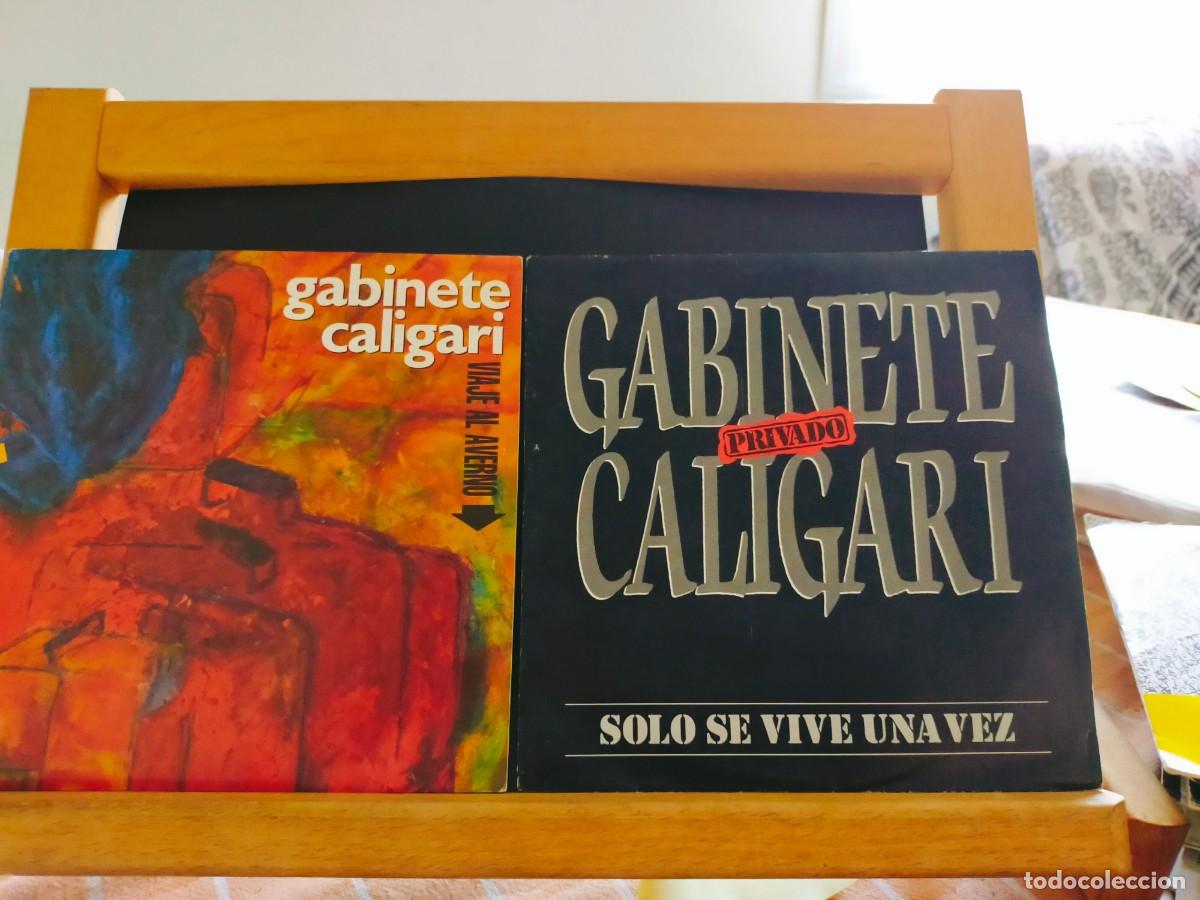 Discos de vinilo: GABINETE CALIGARI. SOLO SE VIVE UNA VEZ / VIAJE AL AVERNO - EL EXTRANJERO. 1989 Y 1991