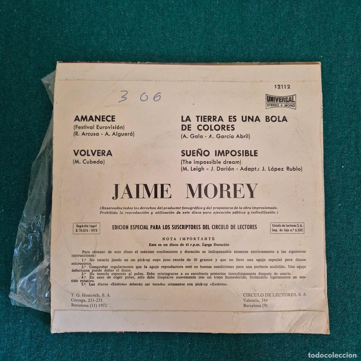Discos de vinilo: Jaime Morey &ndash; Amanece - Foto 2