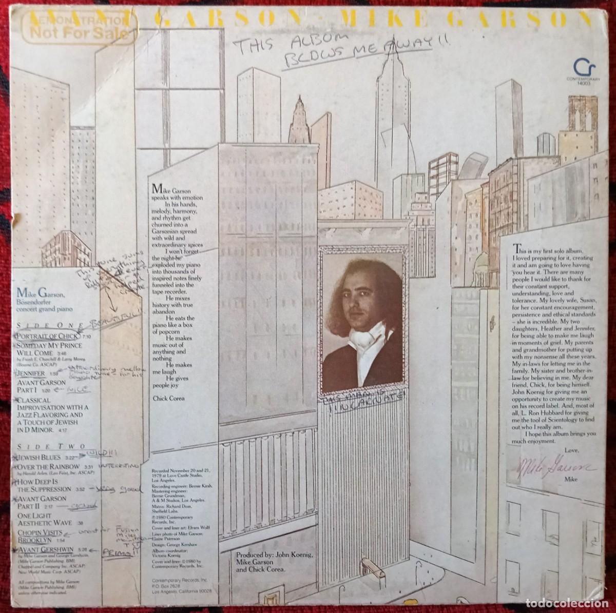 Discos de vinilo: MIKE GARSON ** Avant Garson ** VINILO LP 1980 - Foto 2