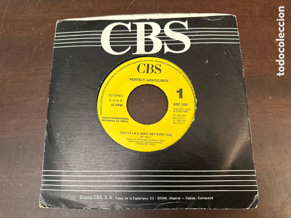 Discos de vinilo: PERFECT GENTELMEN Ooh la la (I can't get over you) 7'' SINGLE 1990 CBS PROMO