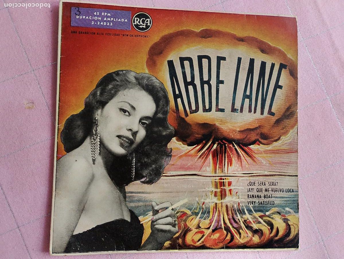 Discos de vinilo: Abbe Lane Y Orquesta &ndash; Que Ser&aacute; Ser&aacute; / &iexcl;Ay! Que Me Vuelvo Loca / Banana Boat Song (Day-O) latin, 195
