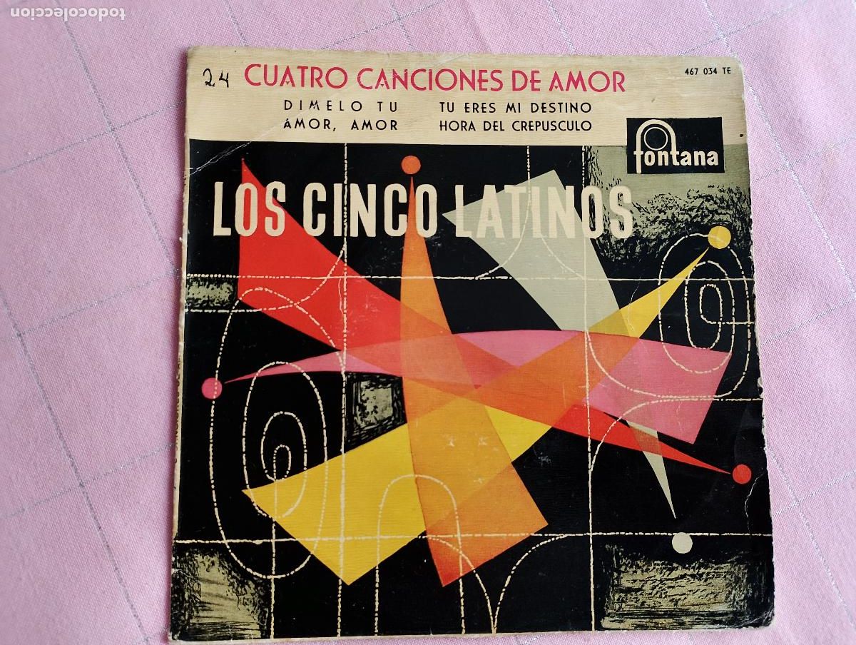 Discos de vinilo: Los Cinco Latinos &ndash; Cuatro Canciones De Amor, 1960 latin