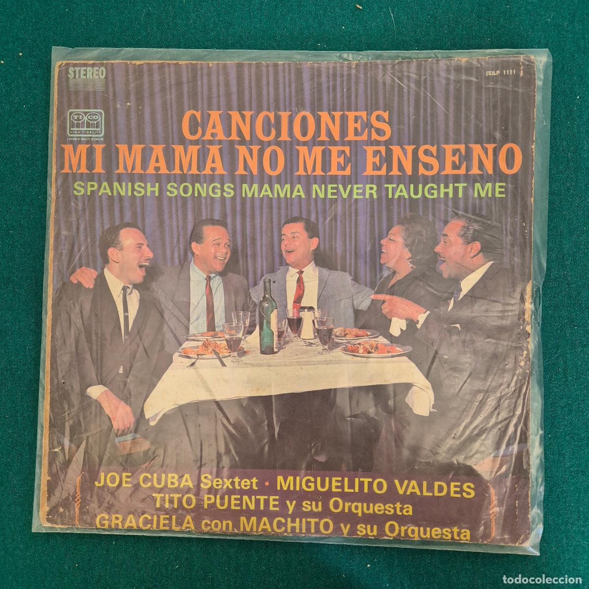 Discos de vinilo: Joe Cuba Sextet, Miguelito Valdes, Tito Puente, Canciones Mi Mama No Me Enseno