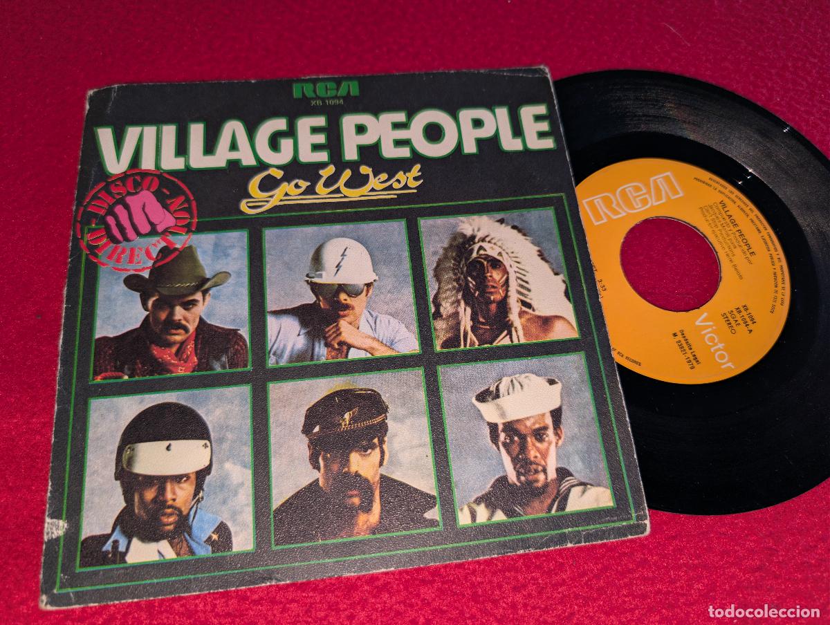 Discos de vinilo: VILLAGE PEOPLE Go west/Citizens of the world 7'' single 1979 RCA Victor ESPA&Ntilde;A SPAIN