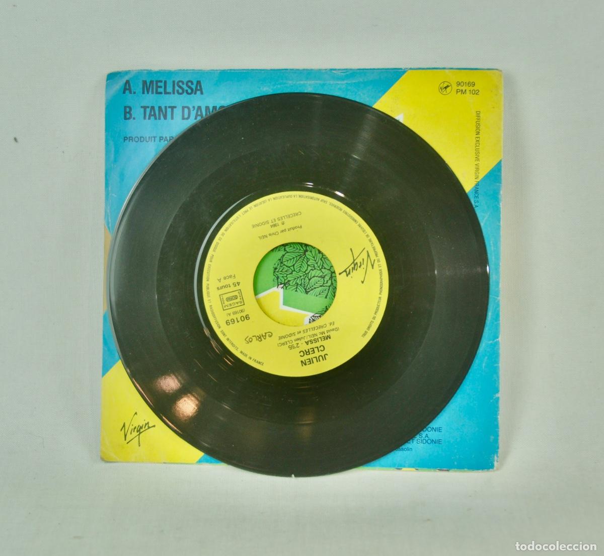 Discos de vinilo: Julien Clerc - Melissa - Foto 3