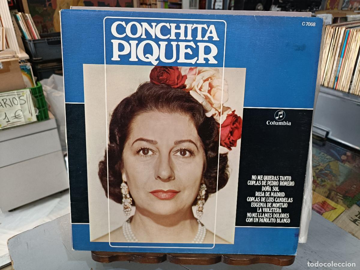 Discos de vinilo: Conchita Piquer - No me quieras tanto, No&ntilde;as Sol, La Violetara, ... - LP. sello Columbia 1970