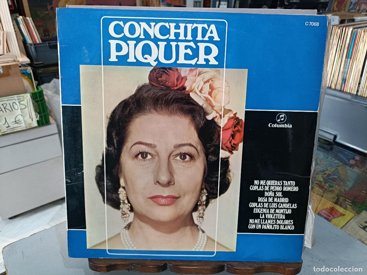 Discos de vinilo: Conchita Piquer - No me quieras tanto, No&ntilde;as Sol, La Violetara, ... - LP. sello Columbia 1970