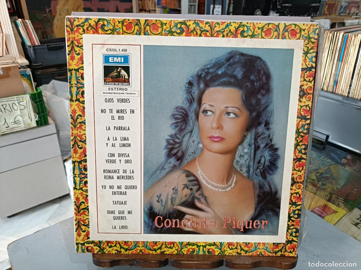 Discos de vinilo: Conchita Piquer - Ojos verdes, La Parrala, A la lima y al lim&oacute;n, ... - LP. La voz de su amo 1968