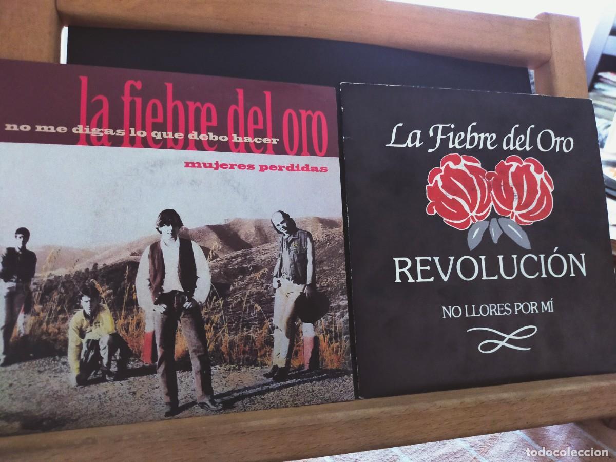 Vinyl-Schallplatten: LA FIEBRE DEL ORO. LOTE 2 SINGLES. 2 TEMAS EN CADA DISCO. PATRICK SERVEIS. 1992