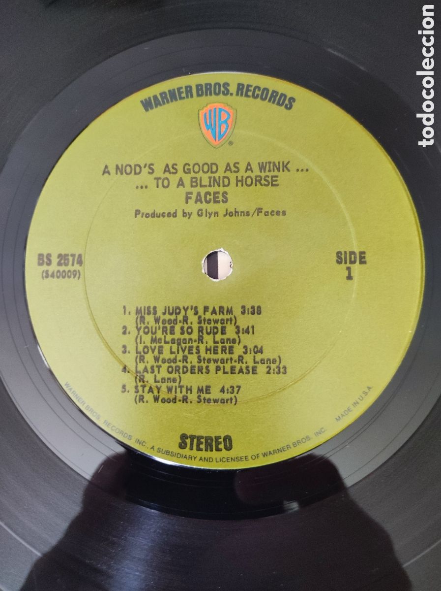 Discos de vinilo: FACES - A NOD IS AS GOOD AS A WINK... - Foto 5