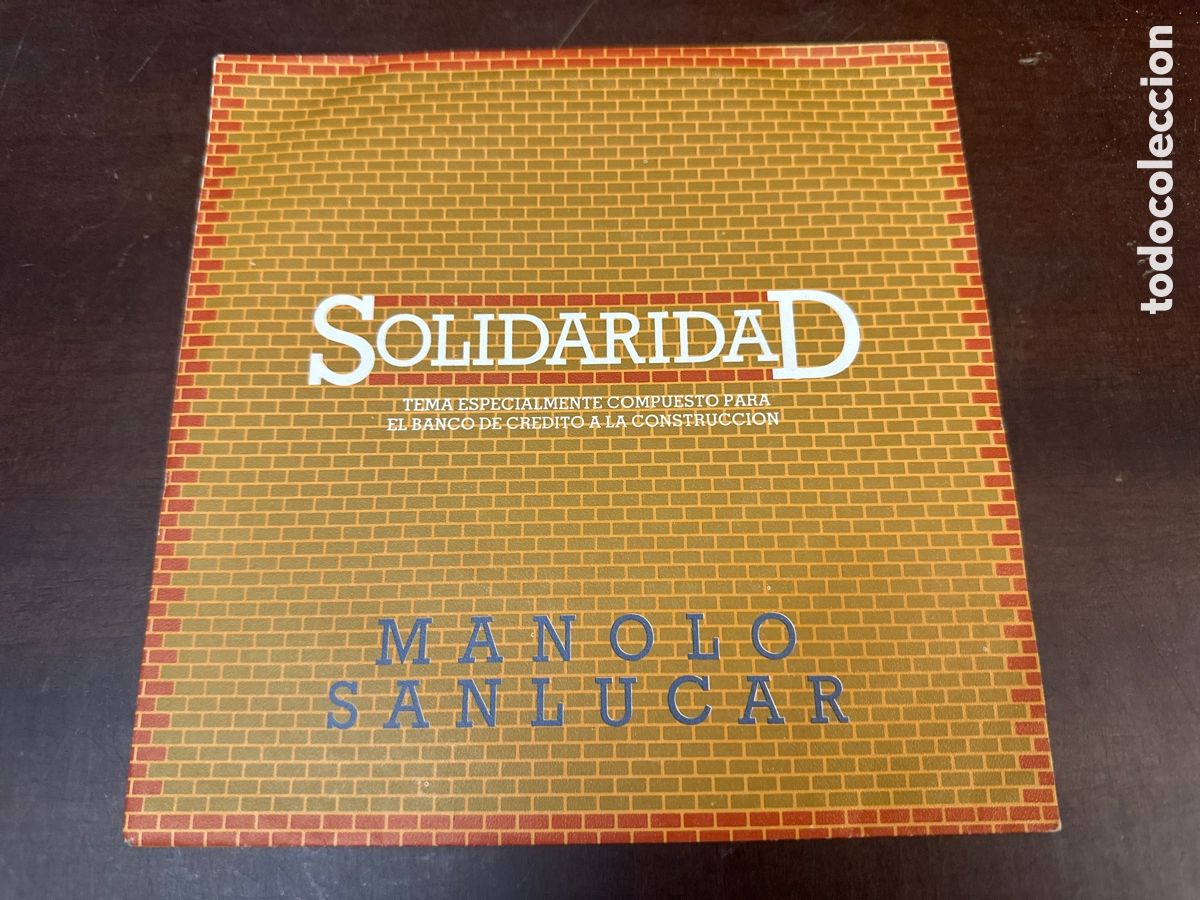 Discos de vinilo: Manolo Sanlucar. Soliradidad. Single 1980