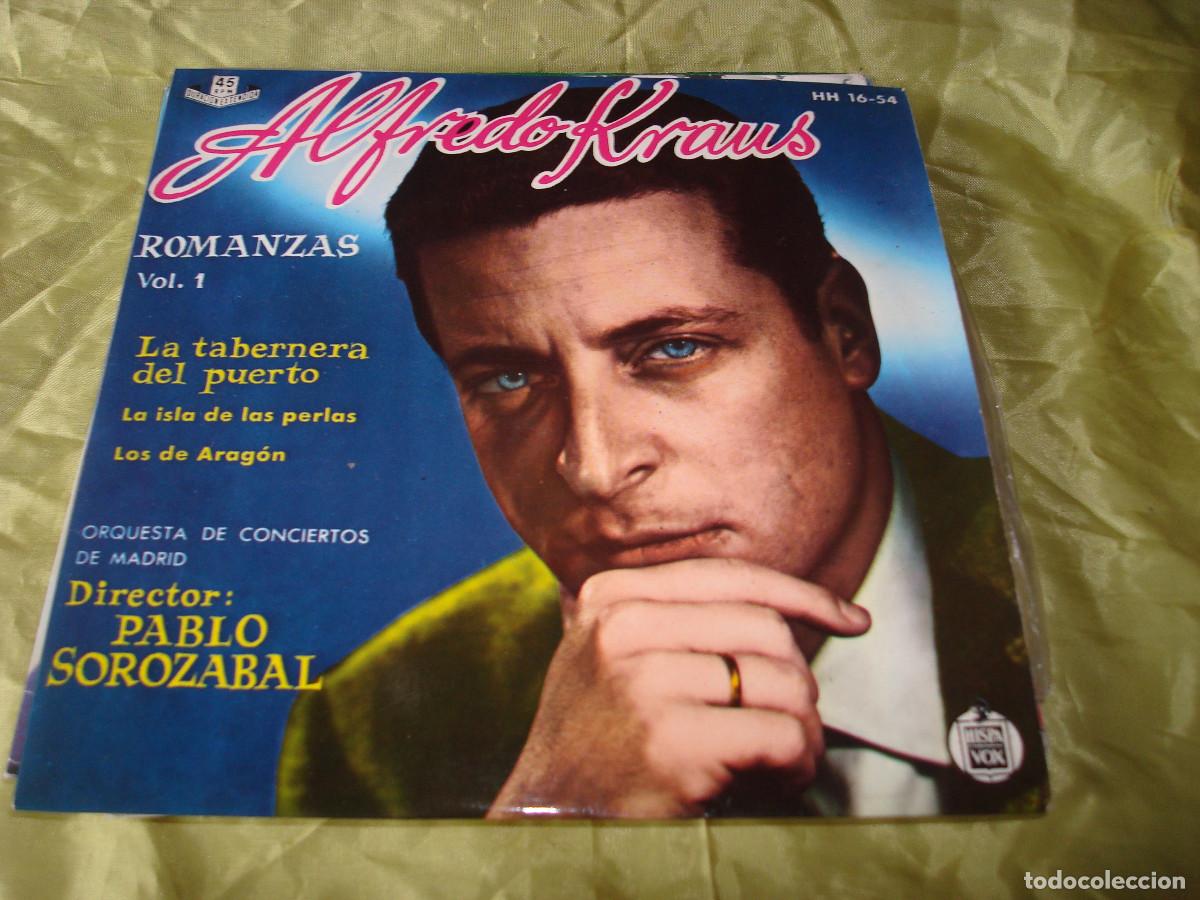 Discos de vinilo: ALFREDO KRAUS. ROMANZAS. VOL. 1. LA TABERNERA DEL PUERTO + 3 . EP. HISPAVOX, 1959. IMPECABLE