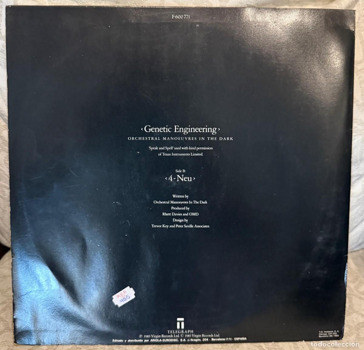 Discos de vinilo: OMD &ndash; Genetic Engineering. Maxi single vinilo. Edic. Spain. 1983 - Foto 2