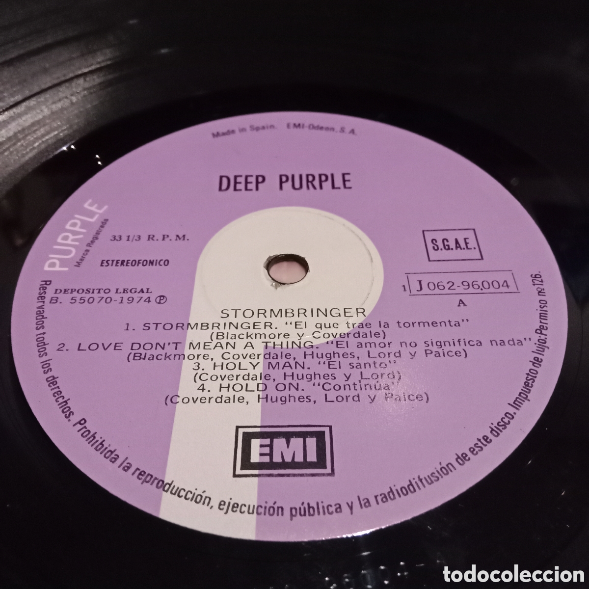 Discos de vinilo: DEEP PURPLE - STORMBRINGER - LP - Foto 4