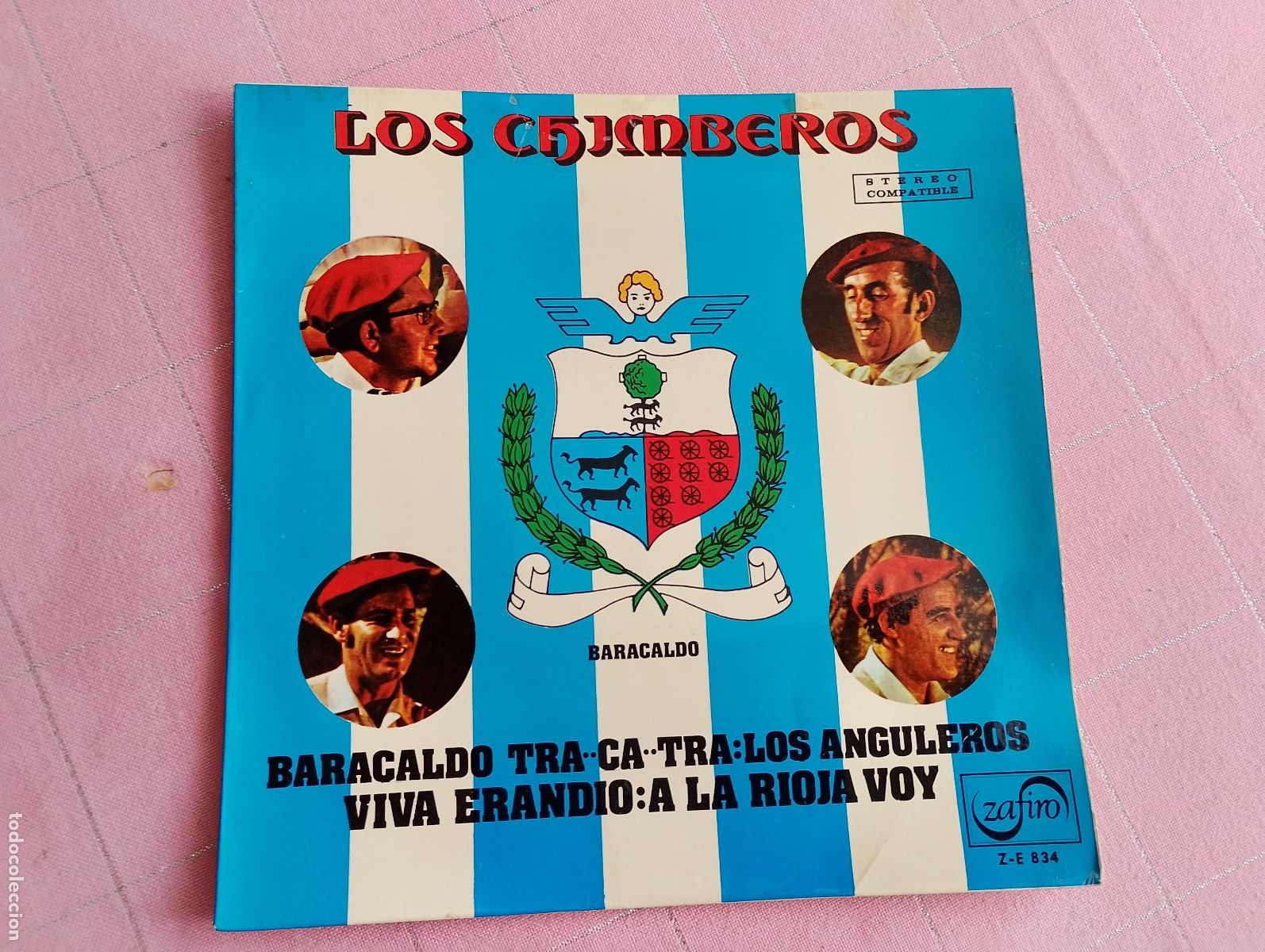 Discos de vinilo: Los Chimberos &ndash; Baracaldo Tra-ca-tr&aacute;; Los anguleros; Viva Erandio + 1 - ZAFIRO &ndash; 1972