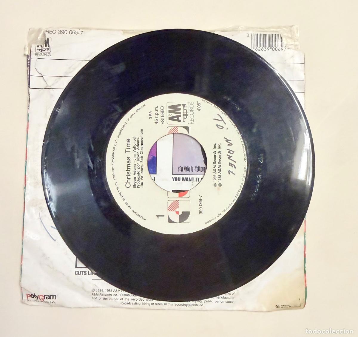 Discos de vinilo: Bryan Adams - Christmas time deteriorado - Foto 3