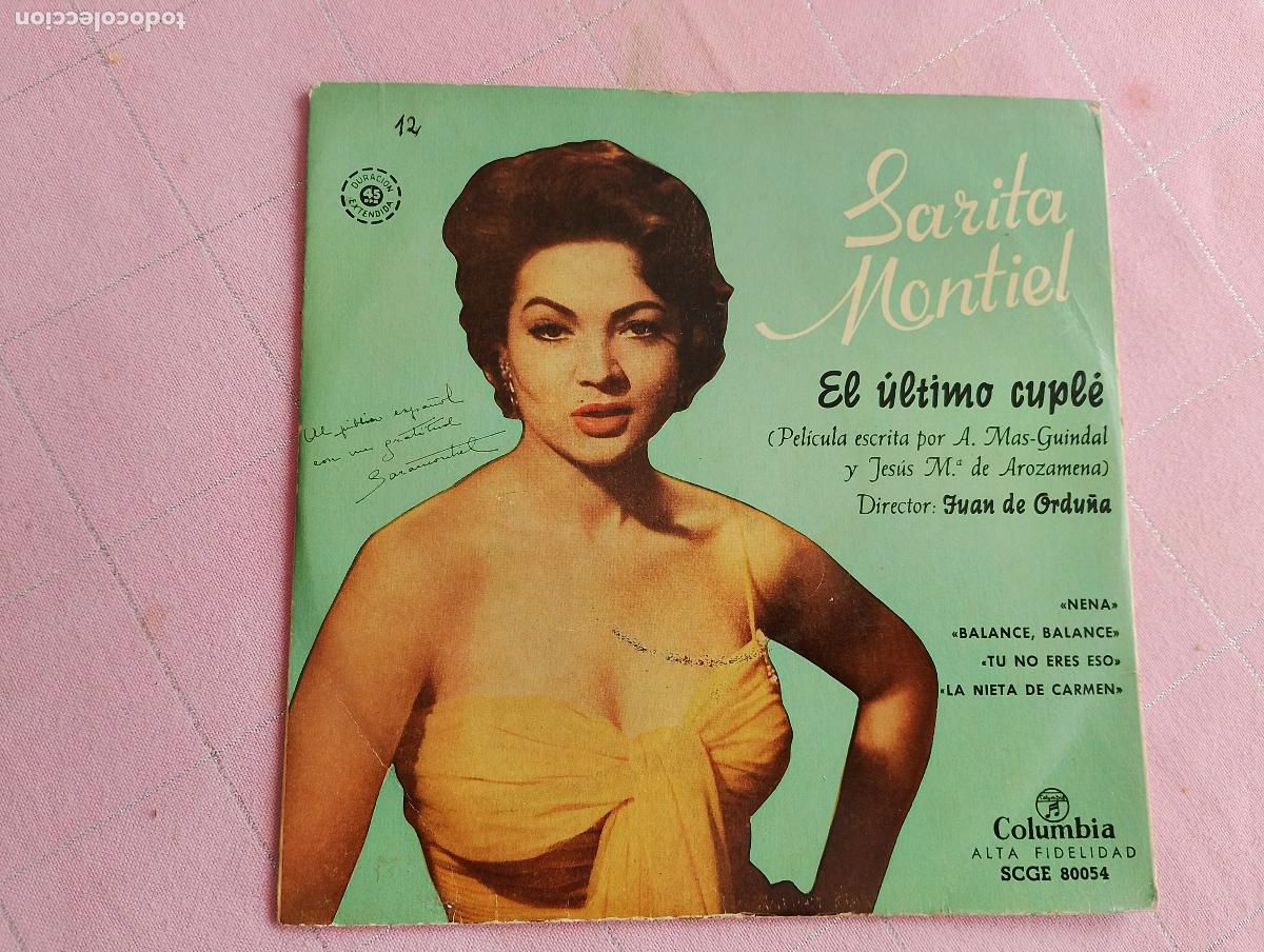 Discos de vinilo: Sarita Montiel* &ndash; El Ultimo Cupl&eacute;,Nena,Balance, Balance, ep + 2,