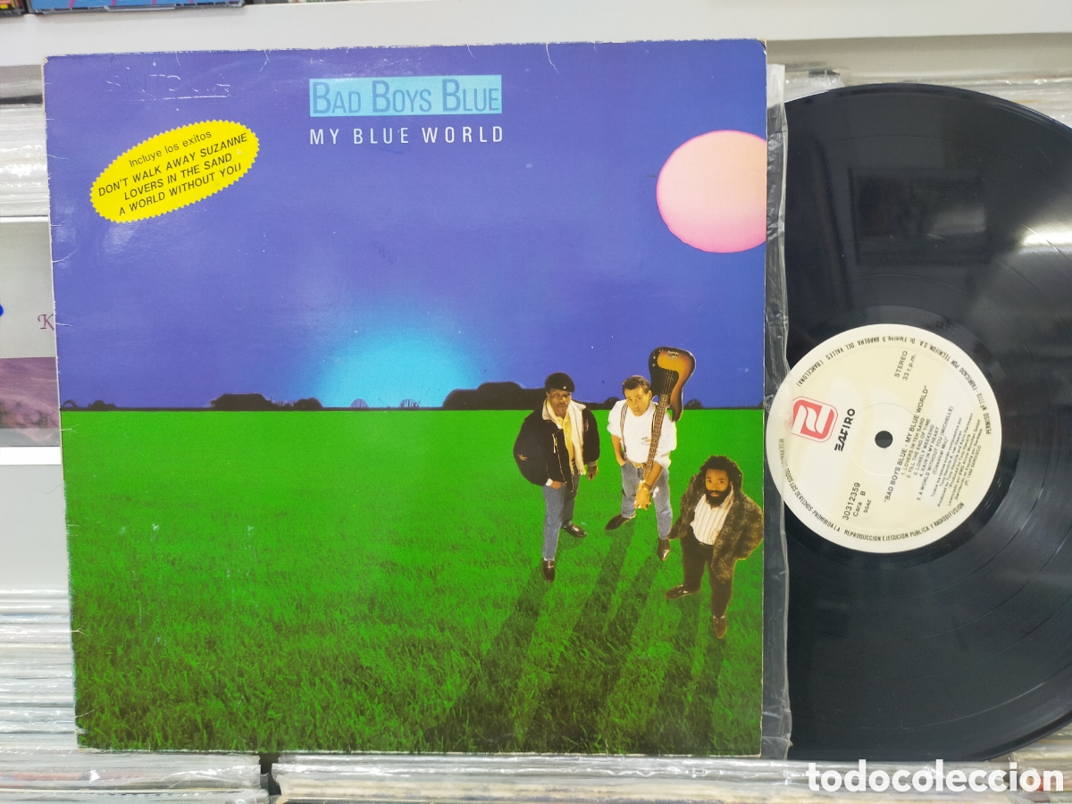 Discos de vinilo: Bad boys blue LP my blue world Espa&ntilde;a 1988
