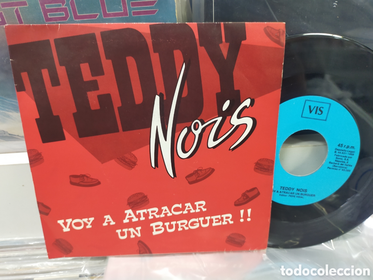 Discos de vinilo: Teddy nois single voy a atracar un burguer!! 1986