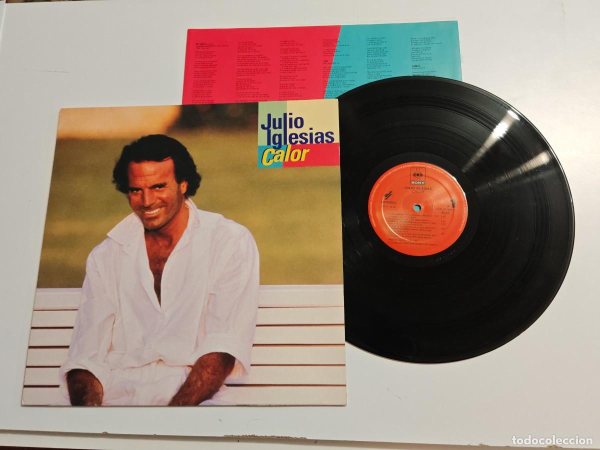 Discos de vinilo: JULIO IGLESIAS Calor LP VINILO DEL A&Ntilde;O 1992 ESPA&Ntilde;A CON ENCARTE TIENE 10 TEMAS JOSE MARIA CANO MECANO