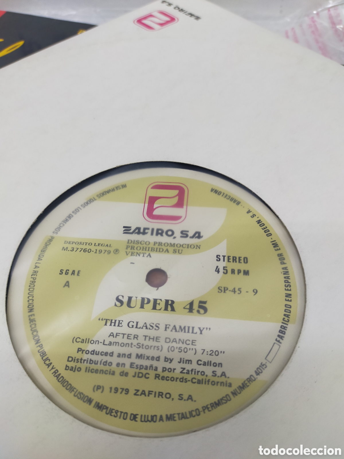 Discos de vinilo: The glass family maxi promocional after the dance Espa&ntilde;a 1979 rareza
