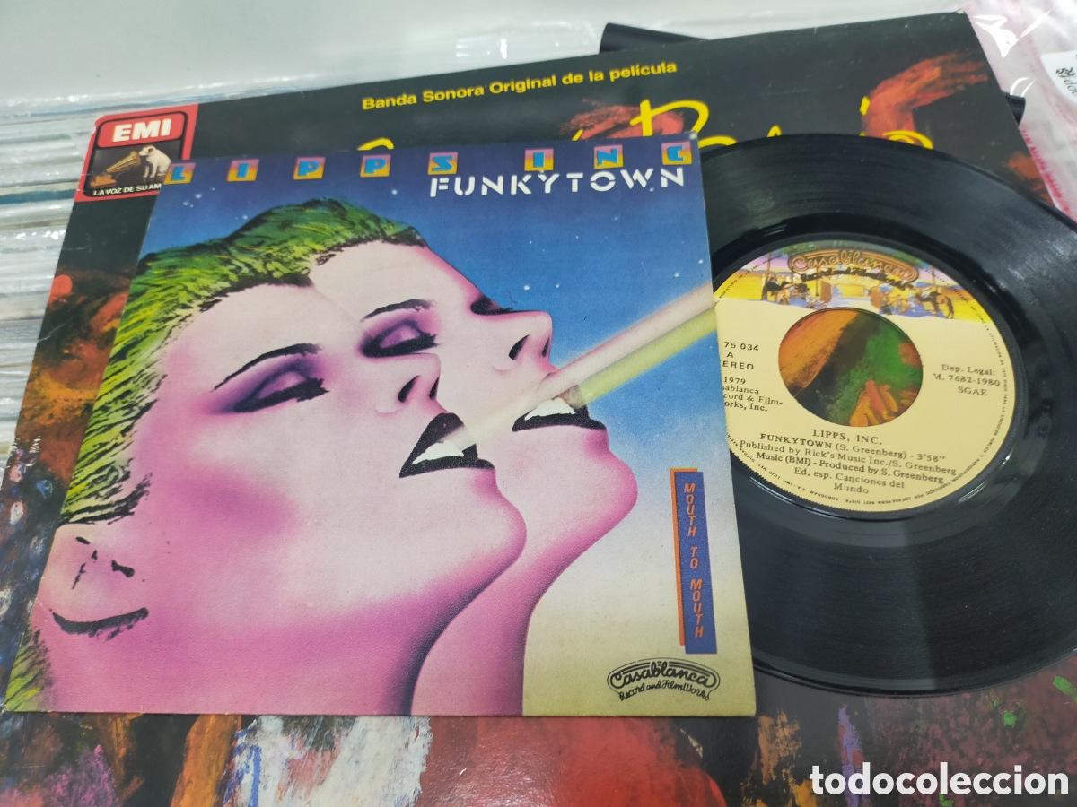 Discos de vinilo: Lipps, inc. Single funkytown Espa&ntilde;a 1980