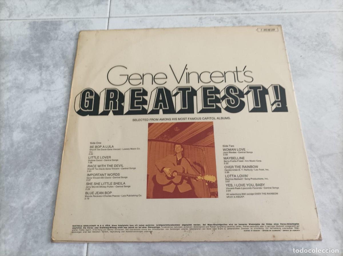 Discos de vinilo: Gene Vincent lp greatest - Foto 2
