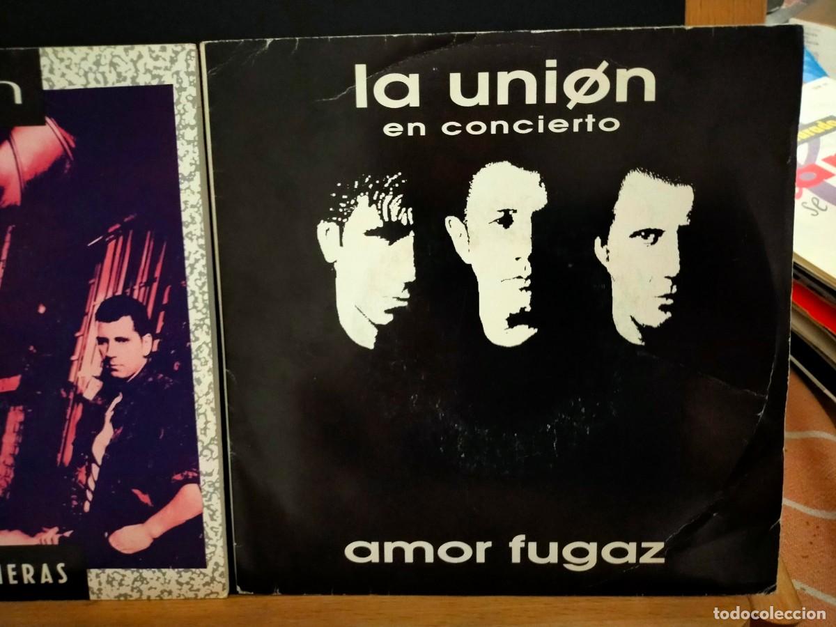 Discos de vinilo: LA UNI&Oacute;N. LOTE DE 2 SINGLES. SI T&Uacute; QUISIERAS / AMOR FUGAZ. WEA. 1991 - 1992