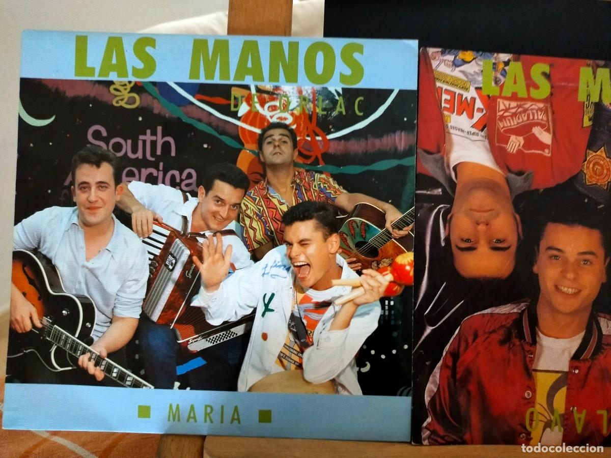 Discos de vinilo: LAS MANOS DE ORLAC. LOTE DE 3 SINGLES. SOY BUEN CHAVAL - EL CLAVO - MAR&Iacute;A. 1988 - 1990