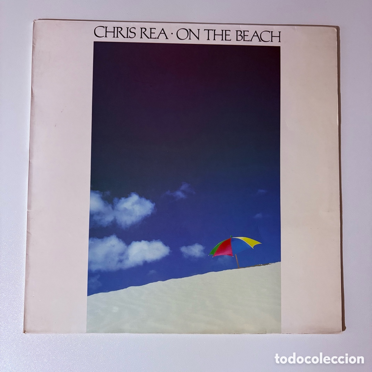Discos de vinilo: lp Chris Rea &lrm;&ndash; On The Beach edicion espa&ntilde;ola de 1986