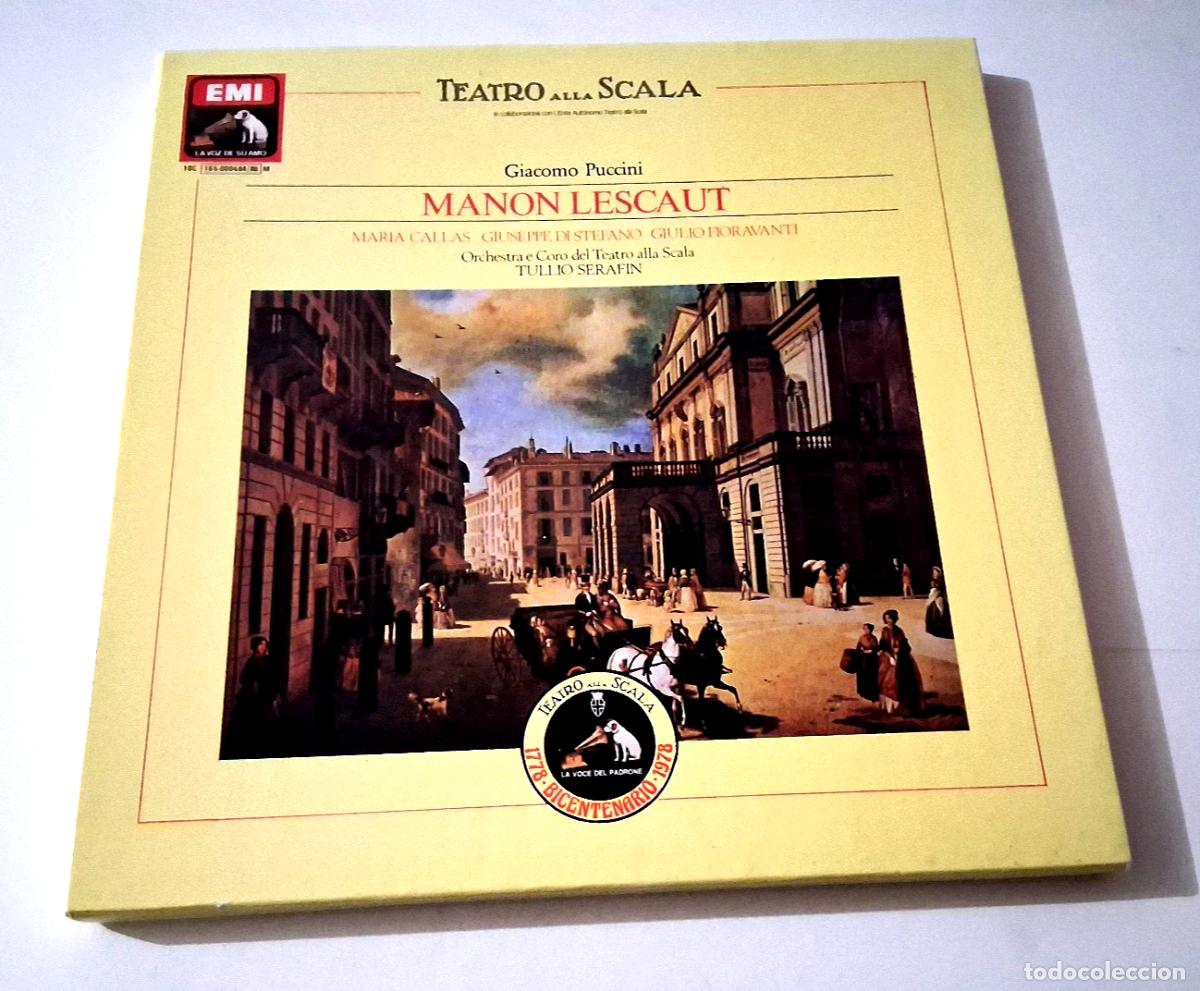 Discos de vinilo: TULLIO SERAFIN MARIA CALLAS &rdquo;PUCCINI MANON LESCAUT&rdquo; 3LP BOX SET LP VINYL 12&rdquo; VG