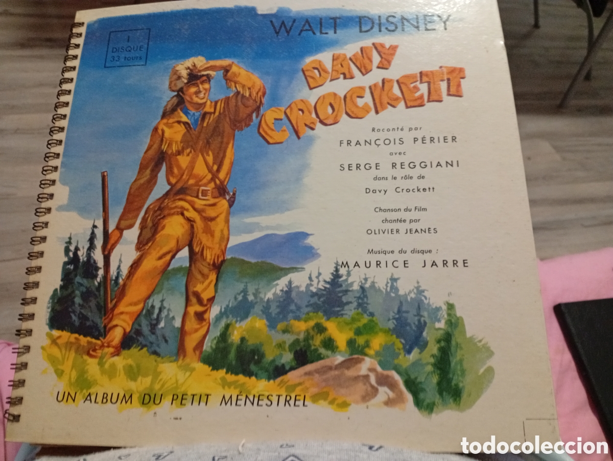 Discos de vinilo: Vinilo+cuento davy crockett Disney