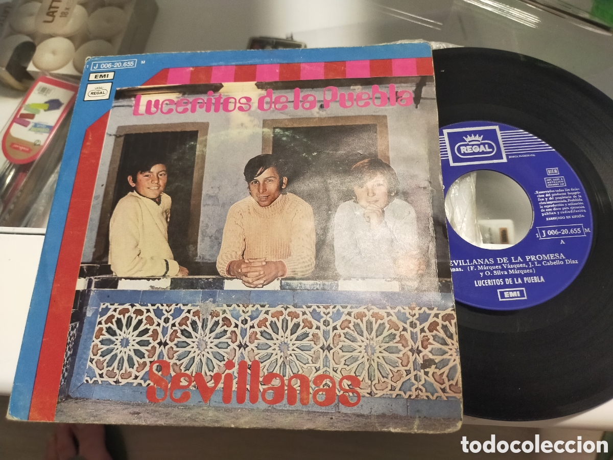 Discos de vinilo: Luceritos de la puebla single sevillanas de la promesa 1971