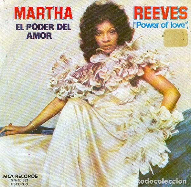 Discos de vinilo: Martha Reeves &ndash; El poder del amor; Qu&eacute;date conmigo &ndash; MCA 20.882 &ndash; 1974 - Foto 1