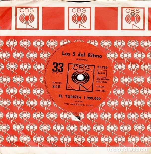 Discos de vinilo: Los 5 del Ritmo &ndash; El cable; El turista 1.999.999 &ndash; CBS 21.759 &ndash; 1967