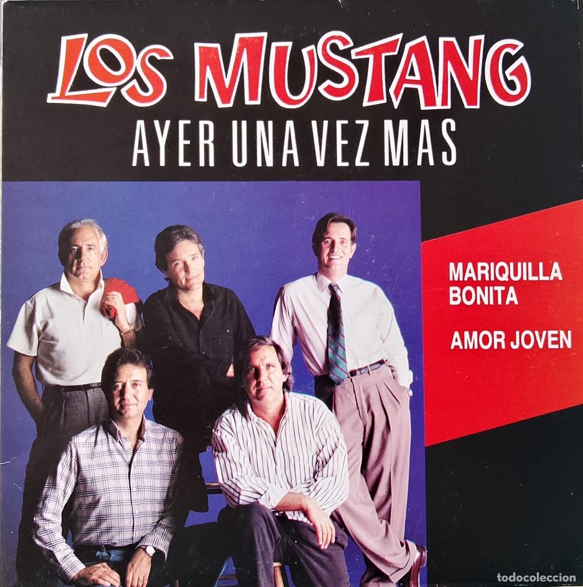 Discos de vinilo: Los Mustang. Ayer una vez m&aacute;s. Vinilo single.