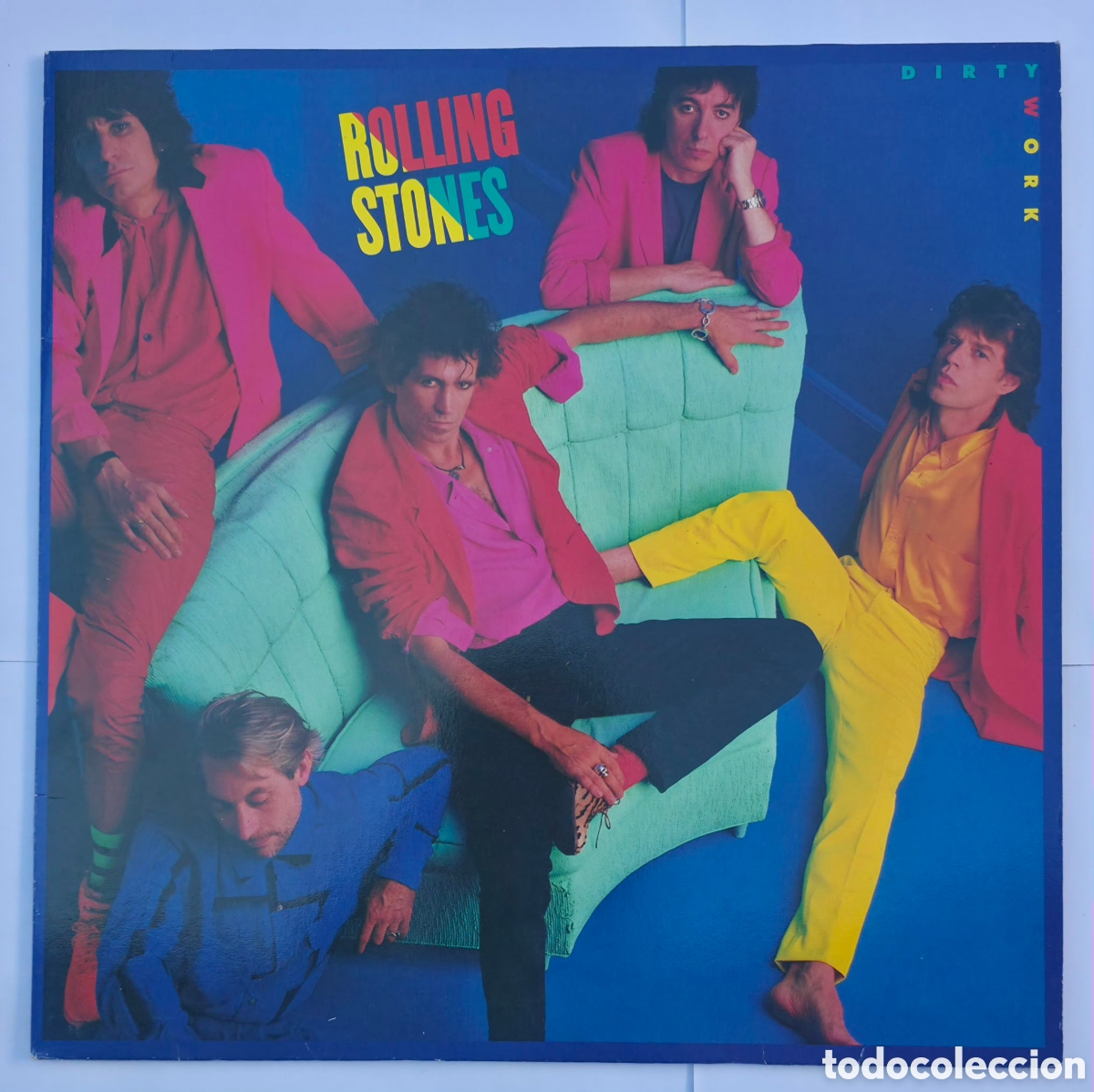 Discos de vinilo: LP The Rolling Stones - Dirty Work (1986) Edici&oacute;n Espa&ntilde;a Original con Funda C&oacute;mic - CBS