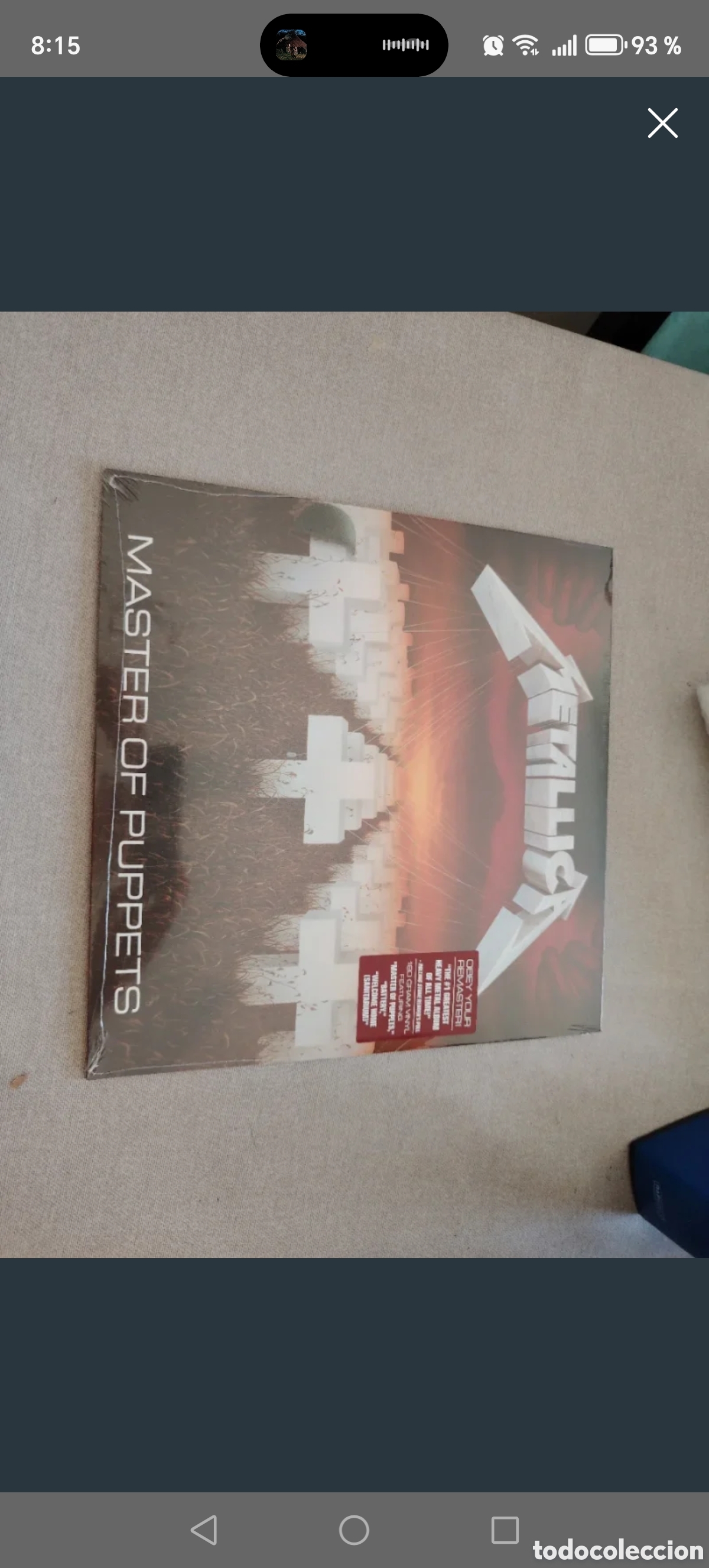 Discos de vinilo: Metallica. Master of puppets.