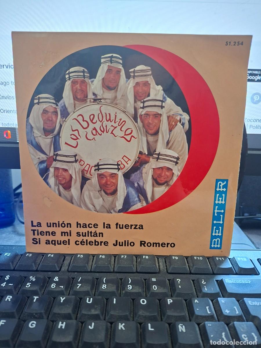 Discos de vinilo: LOS BEDUINOS DE CADIZ ( CHIRIGOTAS )- LA UNION HACE LA FUERZA - EP DE VINILO - C-50
