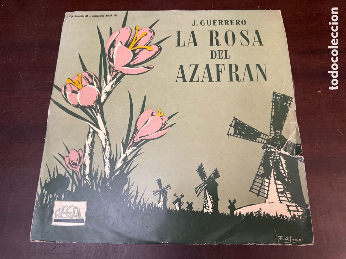 Discos de vinilo: J. Guerrero &ndash; La Rosa Del Azafran - LP REGAL 1953 - ZARZUELA, MARIA ESPINALT, PANADES, BARDAJI, POL