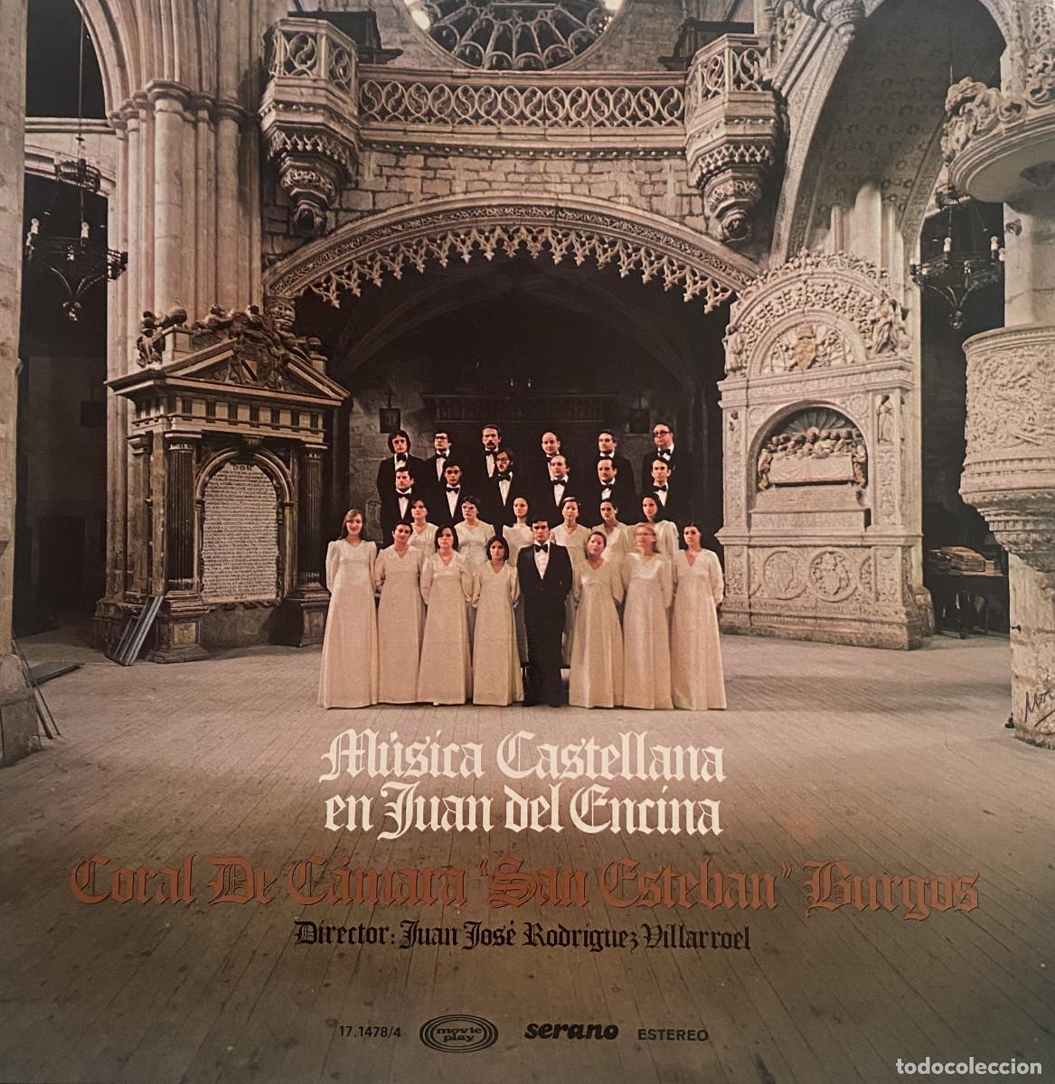 Discos de vinilo: MUSICA CASTELLANA EN JUAN DE ENCINA - CORAL DE CAMARA SAN ESTEBAN - BURGOS - 1979